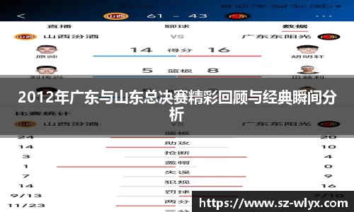 2012年广东与山东总决赛精彩回顾与经典瞬间分析